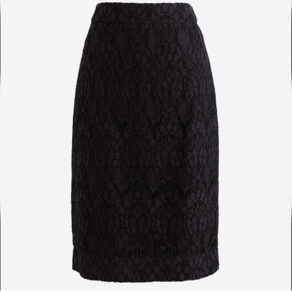J. Crew Black Knee-Length Pencil Skirt